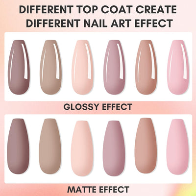 Makartt Poly Nagel Gel Nude Set 15ml, 6 Farben Nagelverlängerung Gel Set mit Slip Lösung Base Gel To