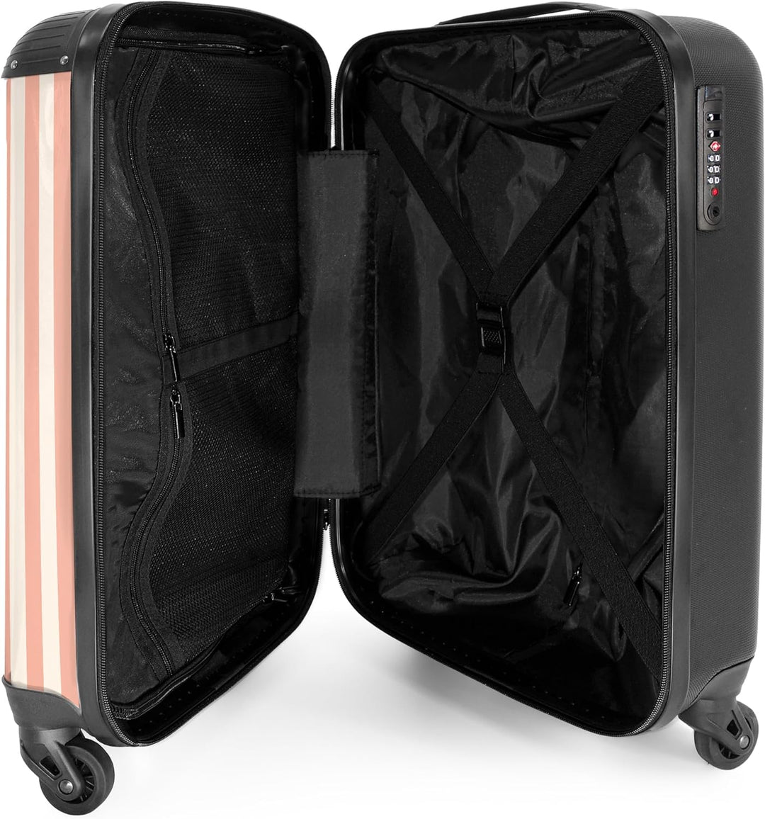 Handgepäck Koffer 55x40x20 Personalisiert - Reisekoffer mit Rollen, Leichtgewicht Hartschalenkoffer,