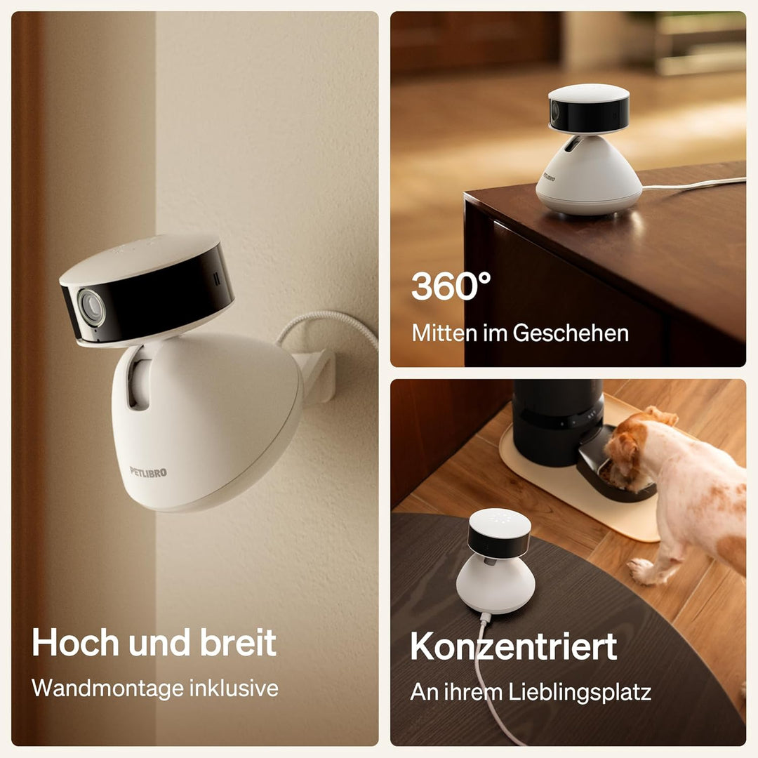 PETLIBRO Haustierkamera mit App, 360° HD Hundkamera, KI-gesteuert Haustierkamera für den Innenbereic