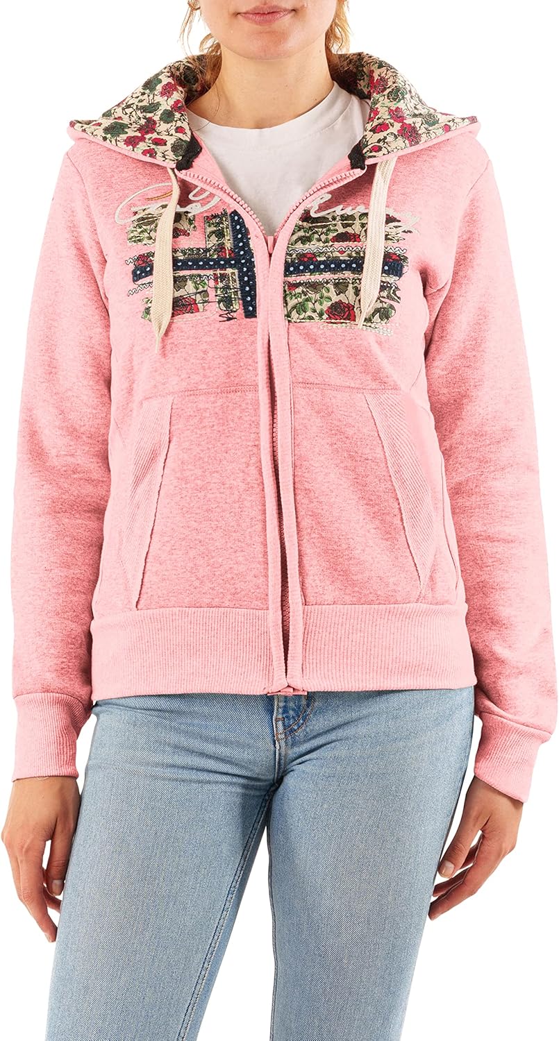 GEO NORWAY FABEAUTE Lady - Frauen Sweatshirt Kapuzen - Casual Pullover Hoody Langarm Warm Zip Versch