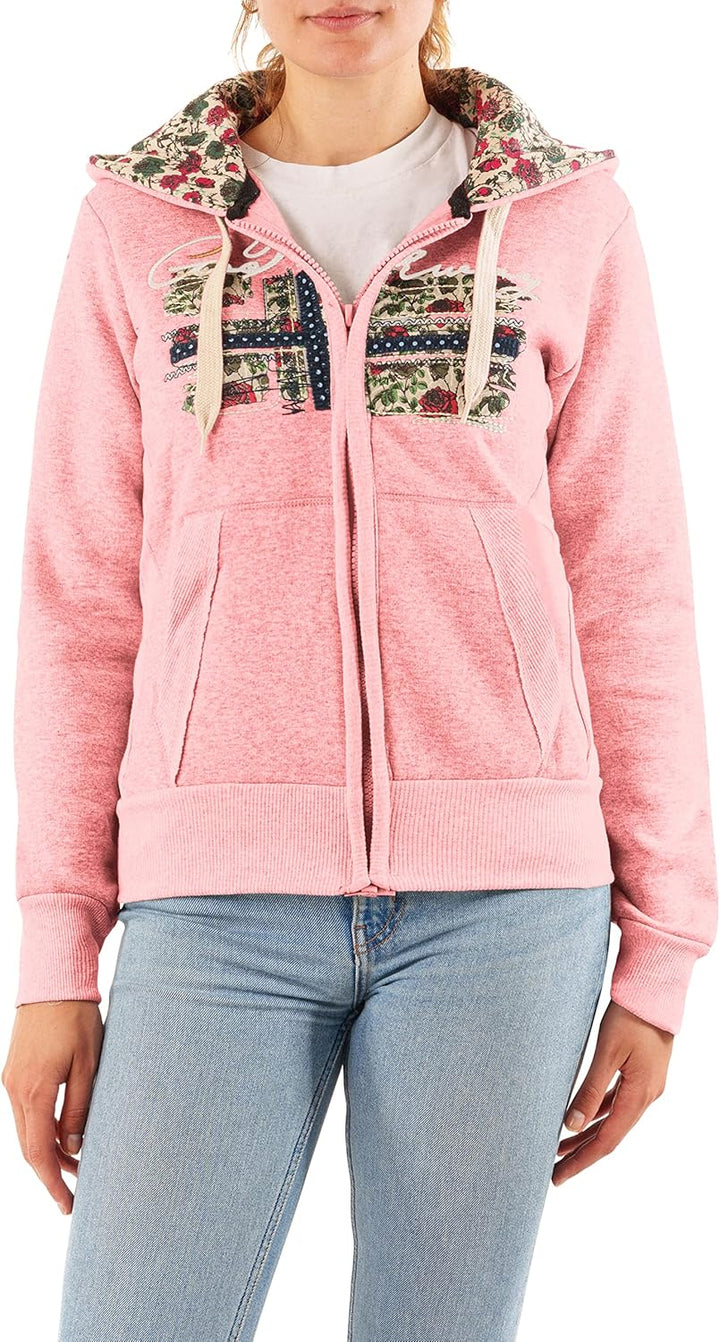 GEO NORWAY FABEAUTE Lady - Frauen Sweatshirt Kapuzen - Casual Pullover Hoody Langarm Warm Zip Versch