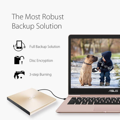 Asus ZenDrive U9M externer DVD-Brenner (für Apple MacBook & Windows PCs/Notebooks, inkl. USB-C Kabel