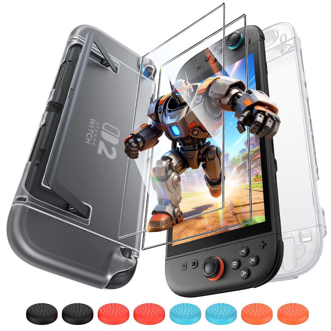 FYOUNG Dockable Hülle für Nintendo Switch 2, Abnehmbares Hartschalenhülle für Joy Con 2, Kratzfest &