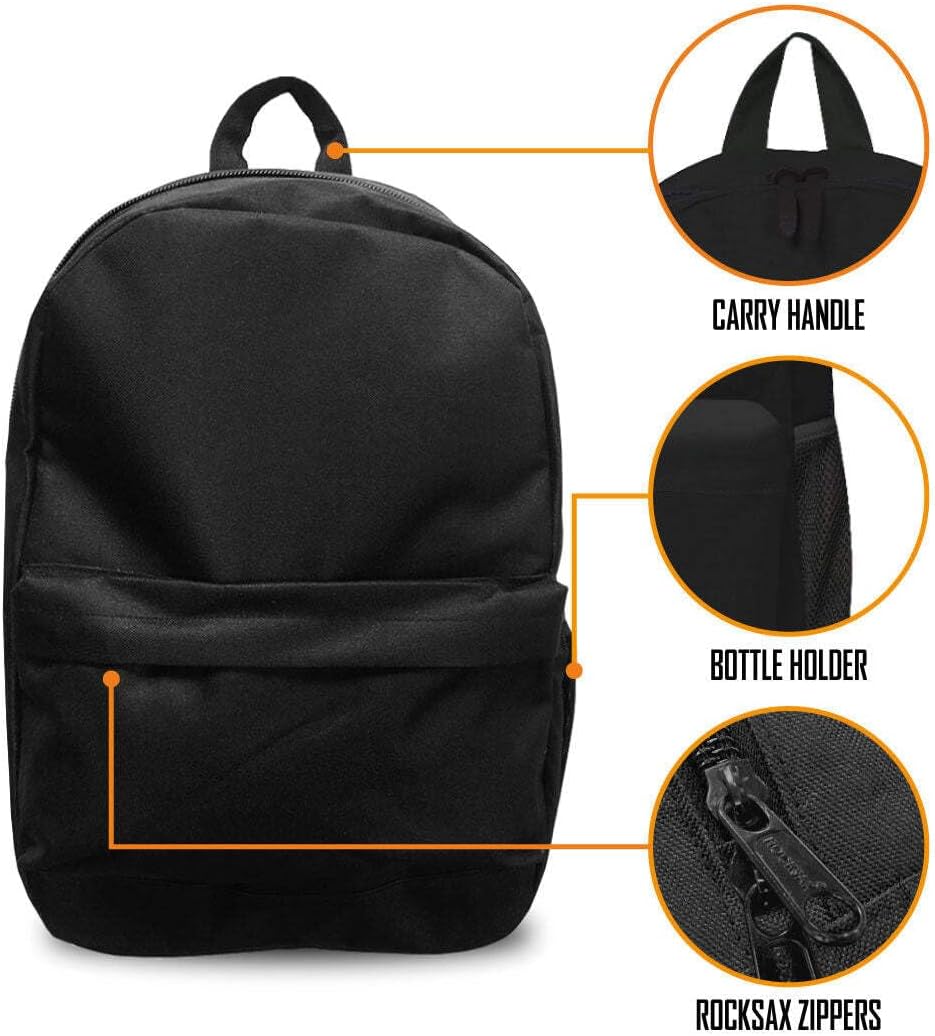 Rocksax The Beatles Backpack - Abbey Road B/W, Unisex Rucksack, Black,