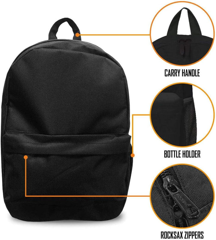 Rocksax The Beatles Backpack - Abbey Road B/W, Unisex Rucksack, Black,