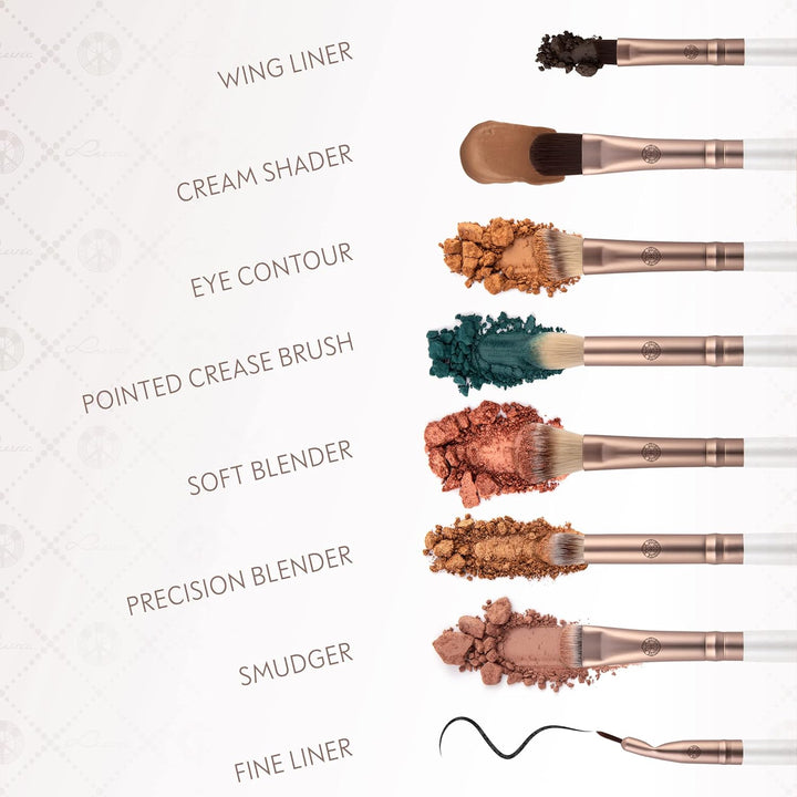 Luvia Cosmetics Augenpinsel-Set, All Eye Want Brush Set, Lidschatten Schminkpinsel-Set, Perfektes Ve