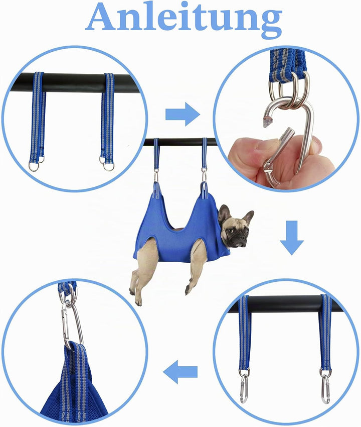 Kkiimatt 10-in-1 Haustierpflege-Hängemattengeschirr mit Nagelknipser/Trimmer, Nagelfeile, Kamm, Hund