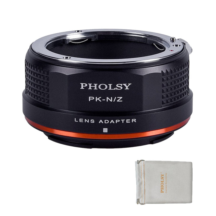 PHOLSY Konverter PK auf Nikon Z Objektivadapter Kompatibel mit Pentax K PK Objektiv und für Nikon Z