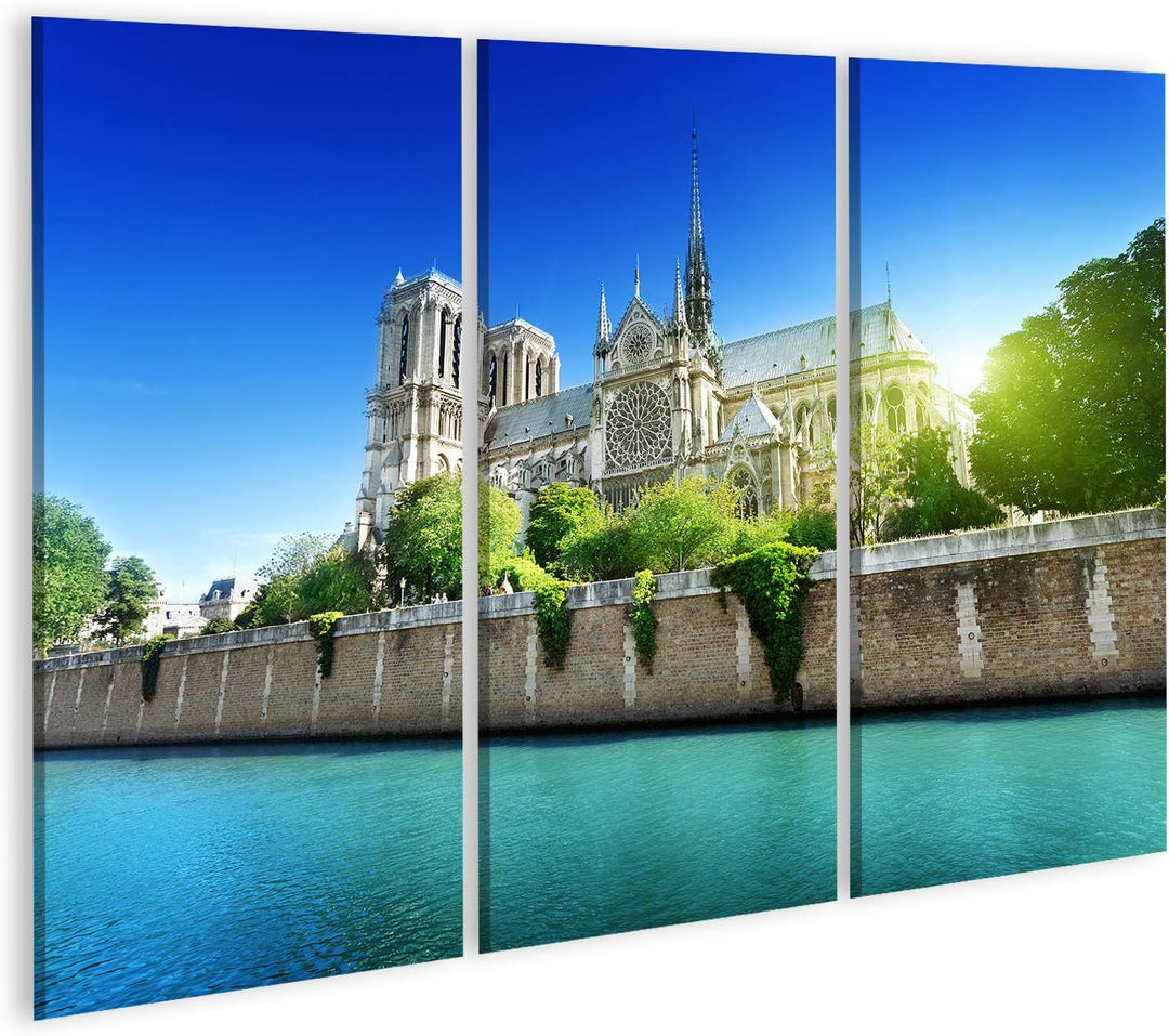 islandburner Bild auf Leinwand Notre Dame Paris Frankreich 15A Bilder Wandbilder Poster Leinwand 130
