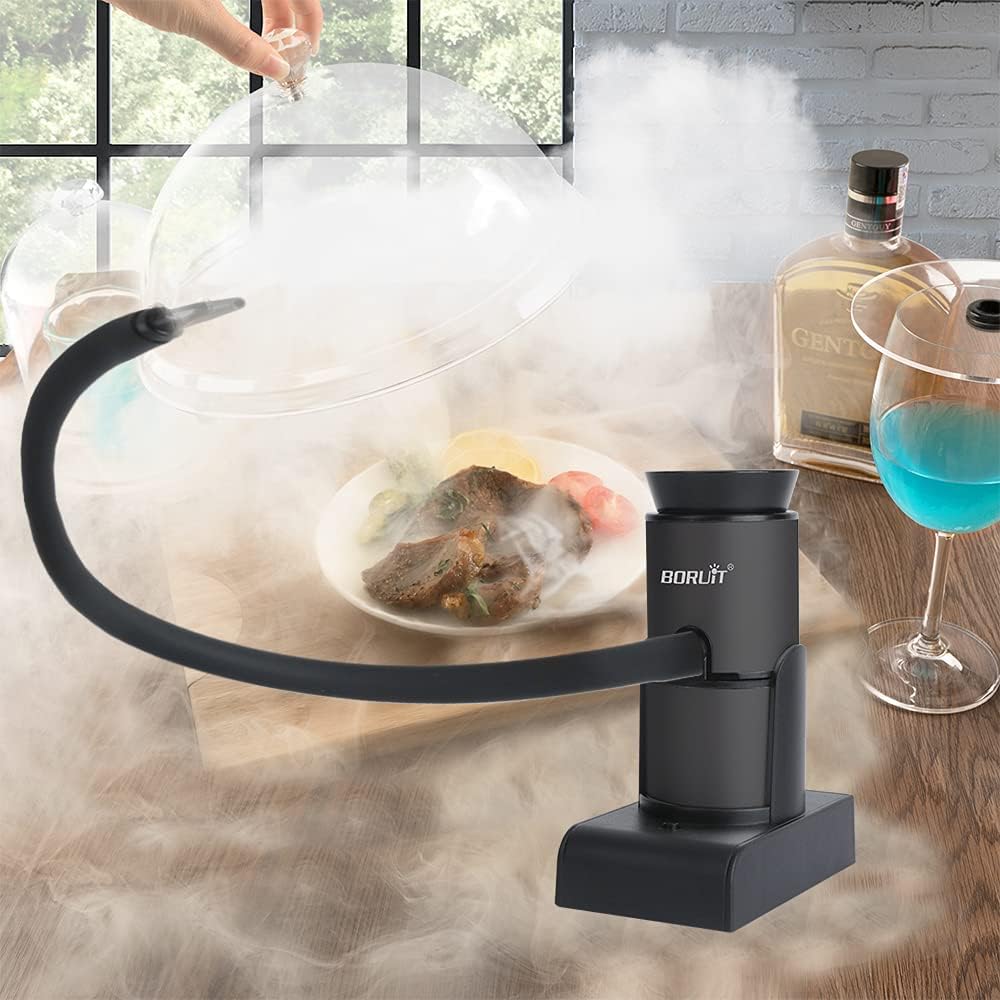 BORUIT Rauchen Gun Lebensmittel Raucher Portable Holz Cocktails Rauch Infuser mit Holzchips, Lebensm