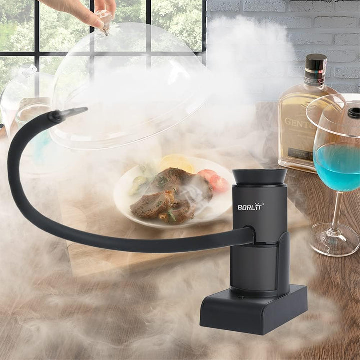 BORUIT Rauchen Gun Lebensmittel Raucher Portable Holz Cocktails Rauch Infuser mit Holzchips, Lebensm