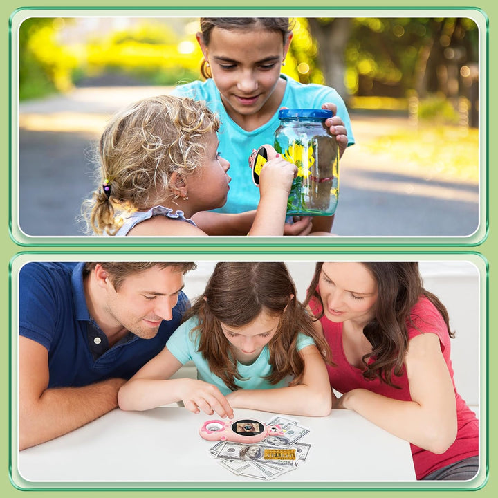 Handheld Digital mikroskop für Kinder tragbar - USCAMEL Mini-Taschenlupe Bildungswissenschaft Optisc