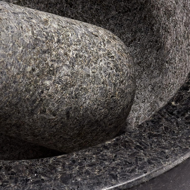 Supremery XXL Mörser und Stössel aus Granit im Set - Steinmörser Gewürzmörser Gross 16cm - für Gewür