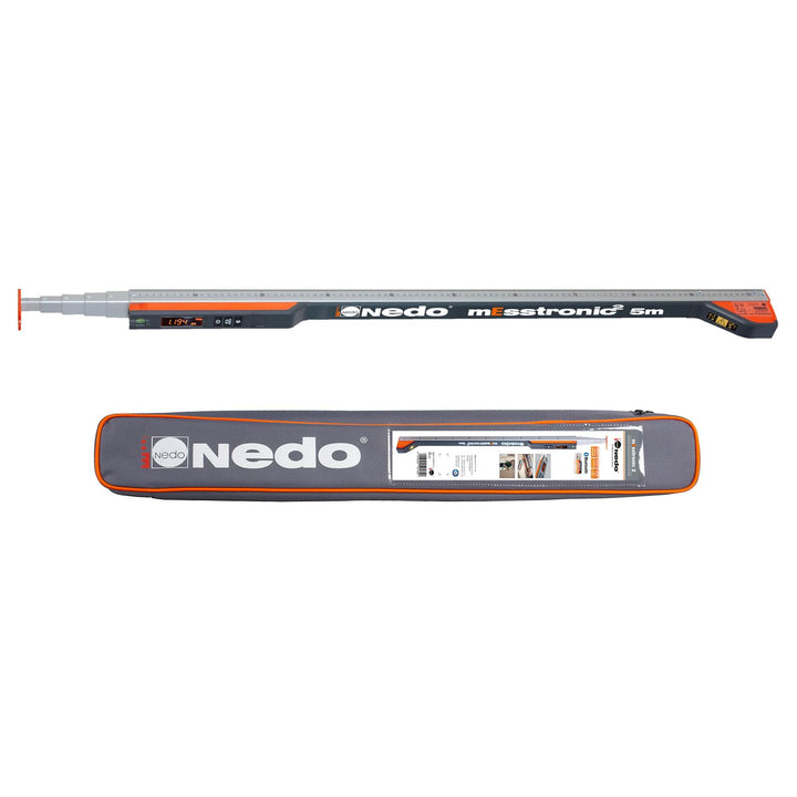 Nedo Teleskopmeter mEsstronic mit Bluetooth Messlatte 1050-5000mm mit Libelle 1050 - 5000 mm, 1050 -
