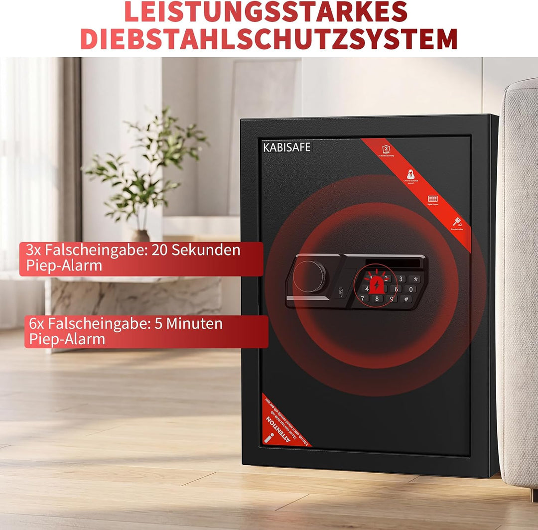 57L Safe Tresor, Grosser Schranktresor, Tresor mit Zahlenschloss, 57L