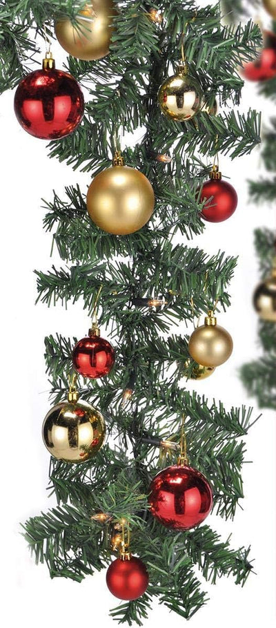 Bambelaa! Tannengirlande Grün Weihnachtsdeko Beleuchtet Künstlich Mit Lichterkette Weihnachten Dekor