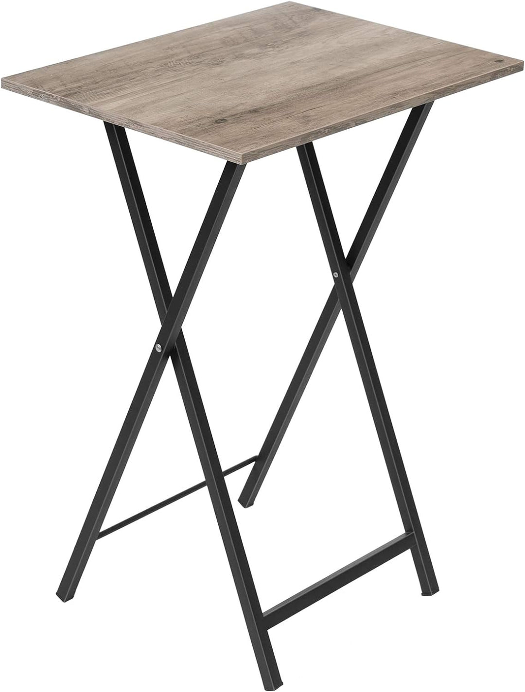 HOOBRO Beistelltisch, Klappbar Tablett Tisch, Sofatisch, TV Tray im Industriestil, Einfach Montierba