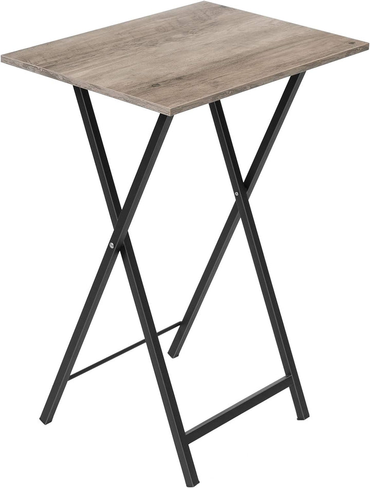 HOOBRO Beistelltisch, Klappbar Tablett Tisch, Sofatisch, TV Tray im Industriestil, Einfach Montierba