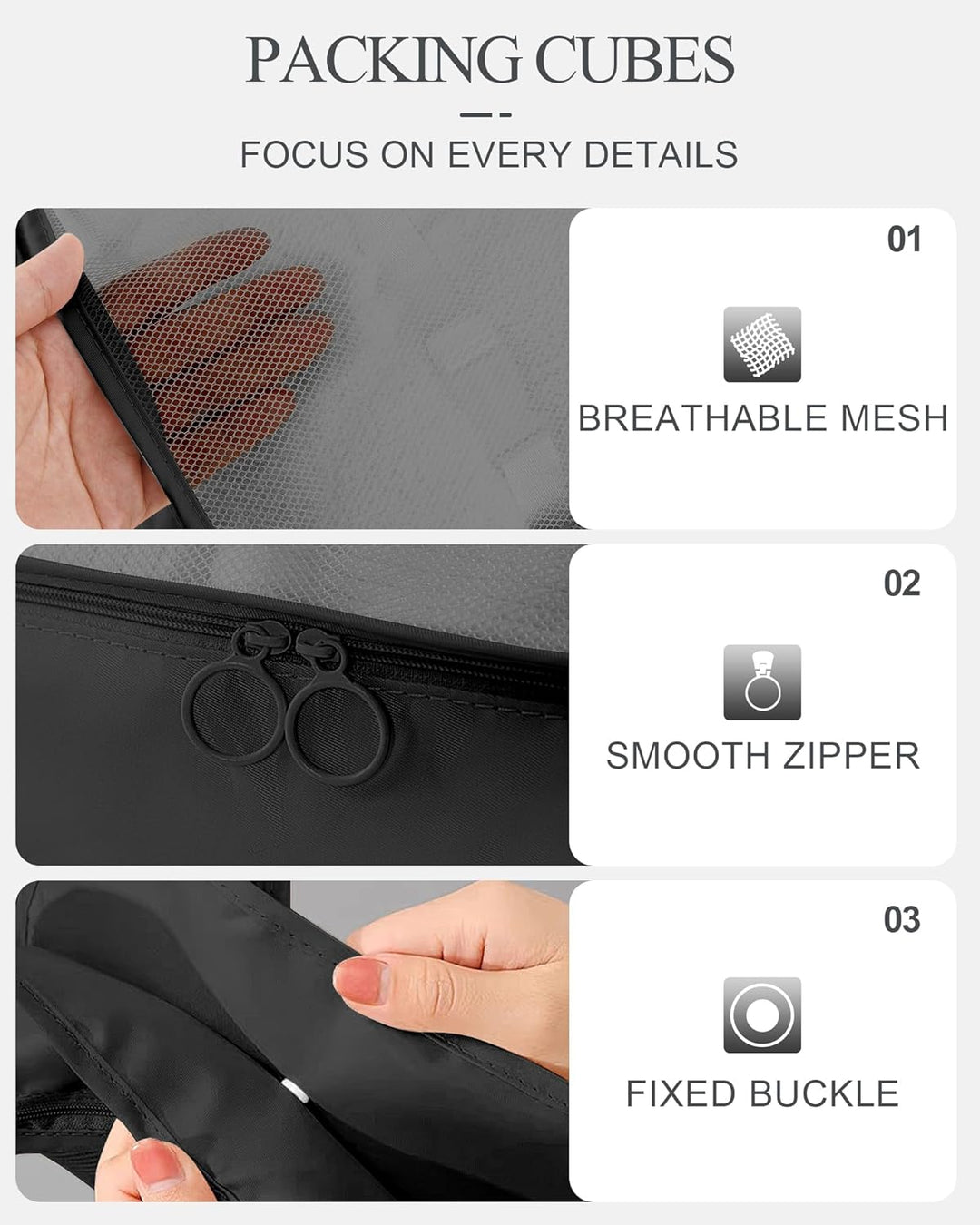 Anjing koffer Organizer 10-teilig, Packing Cubes, leichte Reisegepäck-Organizer, wasserdicht, platzs