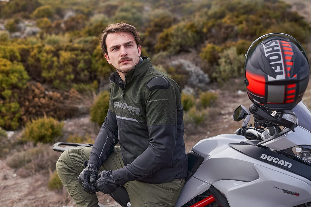 SHIMA DRIFT Motorradjacke Herren | Leichte, Atmungsaktive Sommer Mesh Motorcycle Stadt Textiljacke M