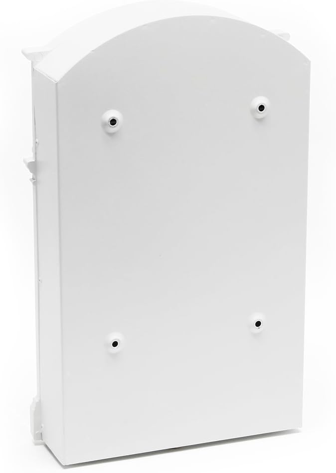 Wiltec Briefkasten Antik Design weiss 260 x 90 x 400 mm, Wandbriefkasten mit Schloss, Namensschild u