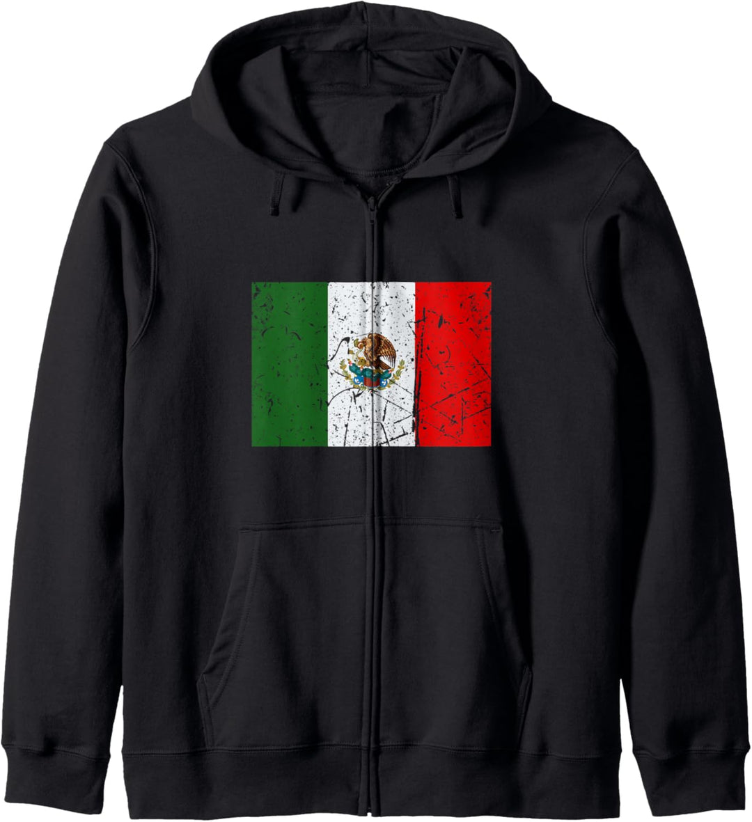 Retro Vintage Mexiko Flagge Kapuzenjacke