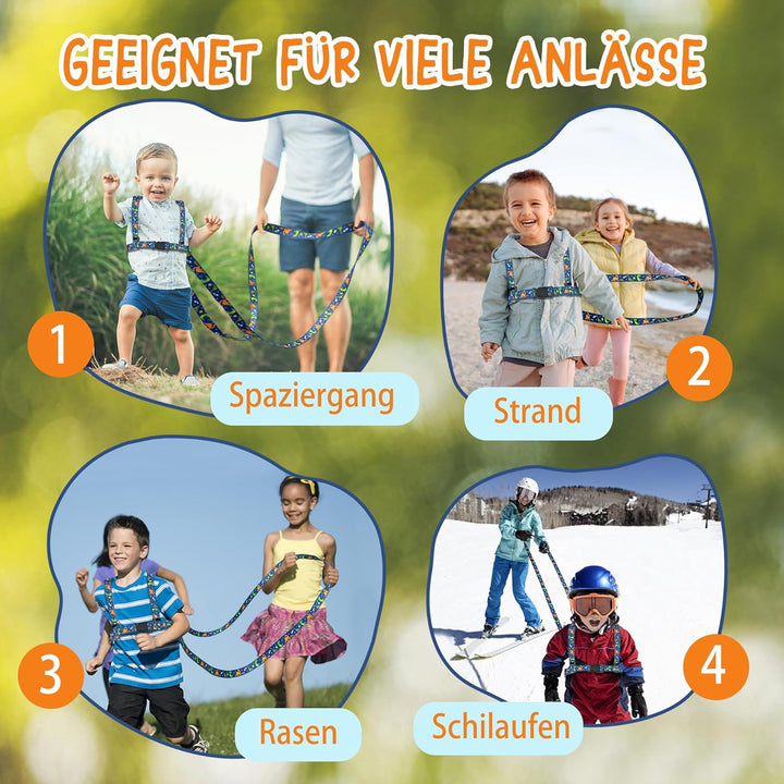 Pferdeleine zum Spielen für Kinder, Verstellbares Pferdegeschirr für Kinder, Pferde Spielleine für J