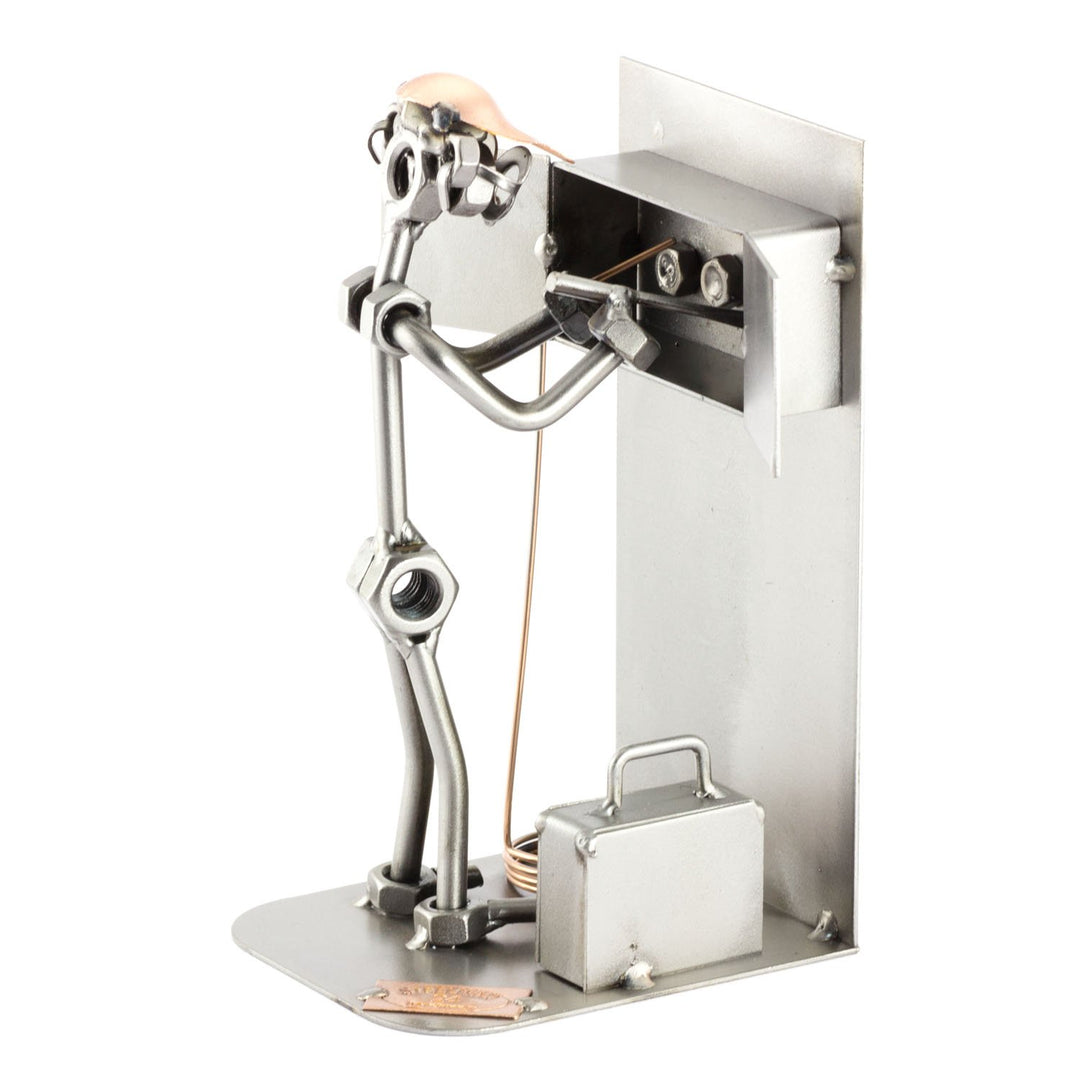 Steelman24 I Schraubenmännchen Elektriker I Made in Germany I Handarbeit I Geschenkidee I Stahlfigur