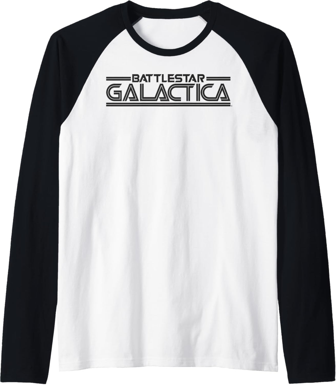 Battlestar Galactica Silver Title Logo Raglan