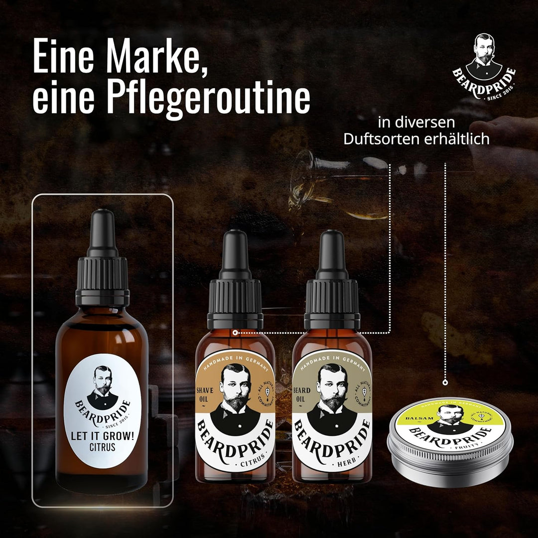 Beardpride® Let it grow! Bartöl | Unterstützt Bartwachstum | Entwickelt für gesunden und gepflegten