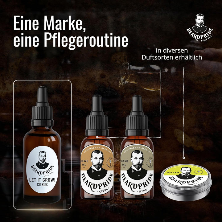 Beardpride® Let it grow! Bartöl | Unterstützt Bartwachstum | Entwickelt für gesunden und gepflegten