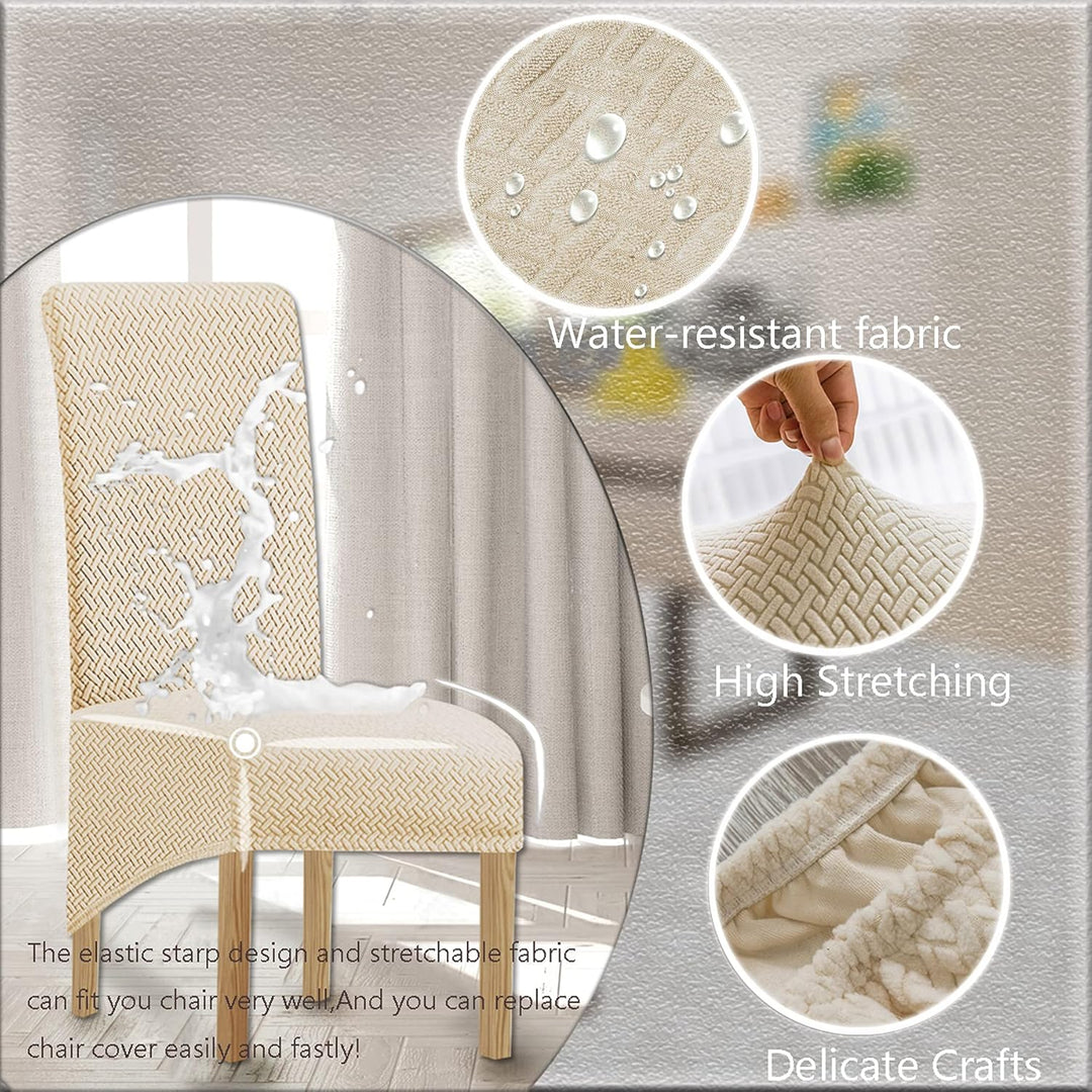 KELUINA XL Stuhlhussen,Universal Stretch Stuhlhussen 2er 4er 6er Set Stuhlbezug für Stuhl Esszimmer