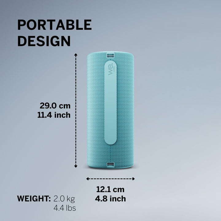 Loewe We. HEAR 2 Aqua Blue, Bluetooth Lautsprecher, 60W, Wasserresistent, Tragbar, Aufladbar, 17h La