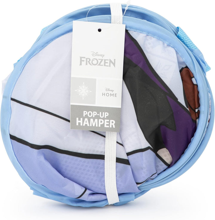 Disney Frozen Spirit of Adventure Pop-Up-Wäschekorb, 80 l, Wäschekorb für Kleidung oder Spielzeug Bl