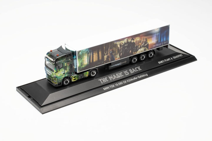 herpa 122245 Man TGX GX Kühlkoffer-Sattelzug Habes, originalgetreu im Massstab 1:87, Diorama, Modell