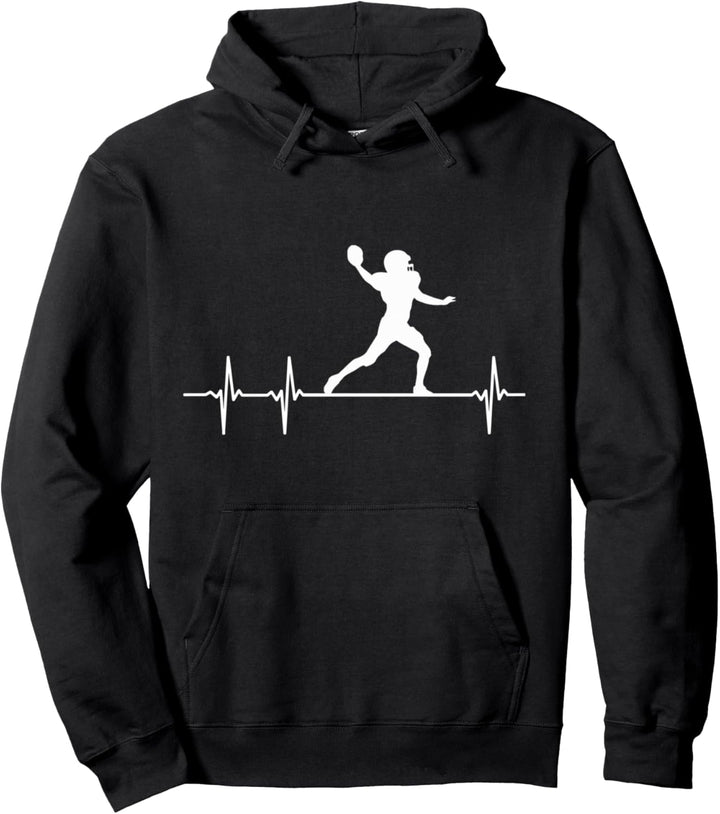 American Football Herzschlag in mir Design, Footballdesign Pullover Hoodie
