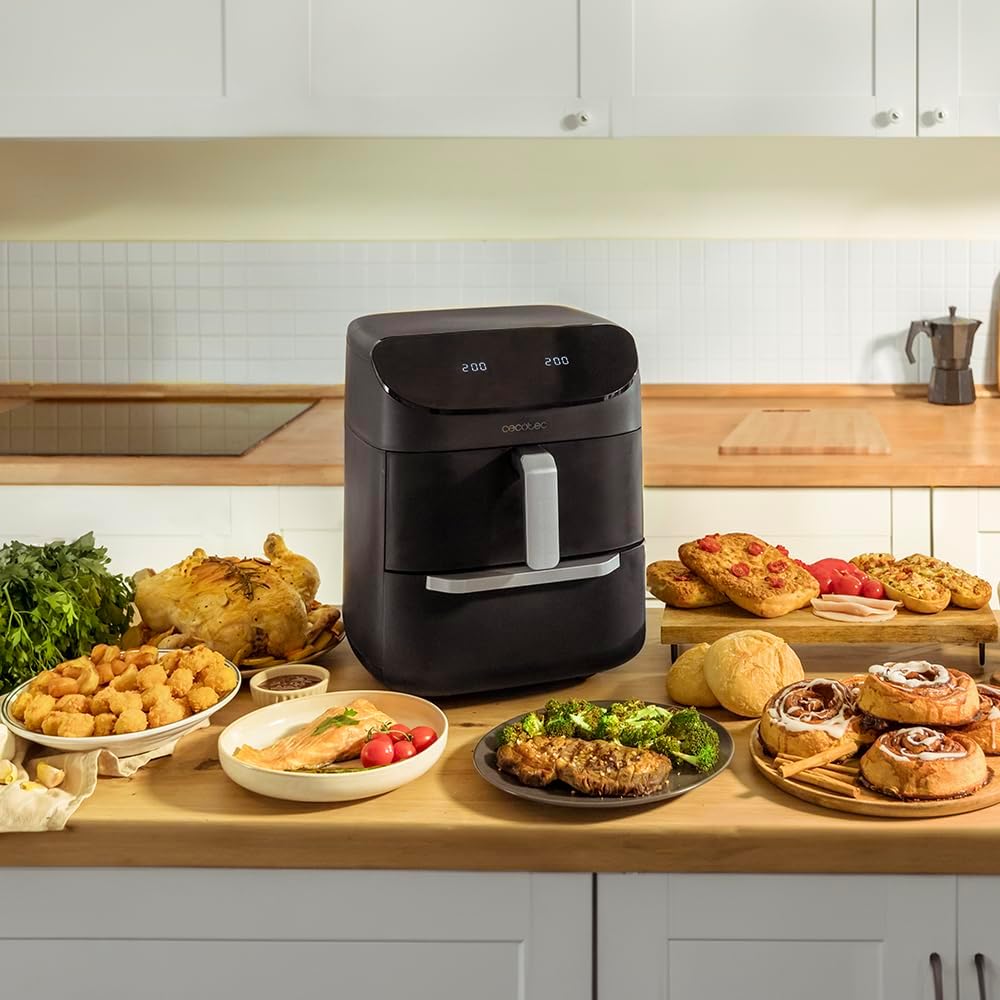 Cecotec Heissluftfritteuse, Ofen und Grill 11 L Cecofry FoodCourt 11000 Connected C. 1850 W, 3-in-1-