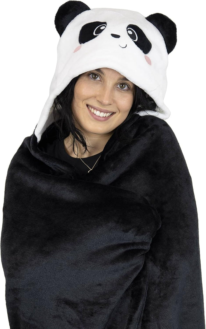 Legami - Cosy Hugs Kapuzendecke! Mit Handwärmertaschen und Kapuze, Polyester-Decke, Knopfverschluss,