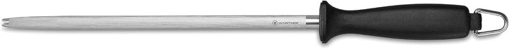 WÜSTHOF Wetzstahl sharpening steel, 26 cm, Schwarz / Silber 26 cm oval, 26 cm oval