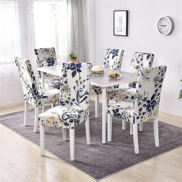 HZDHCLH Stuhlhussen 6er Set Stuhlbezüge Stretch abnehmbar, waschbar, Esszimmerstuhl-Schutzsitz für H