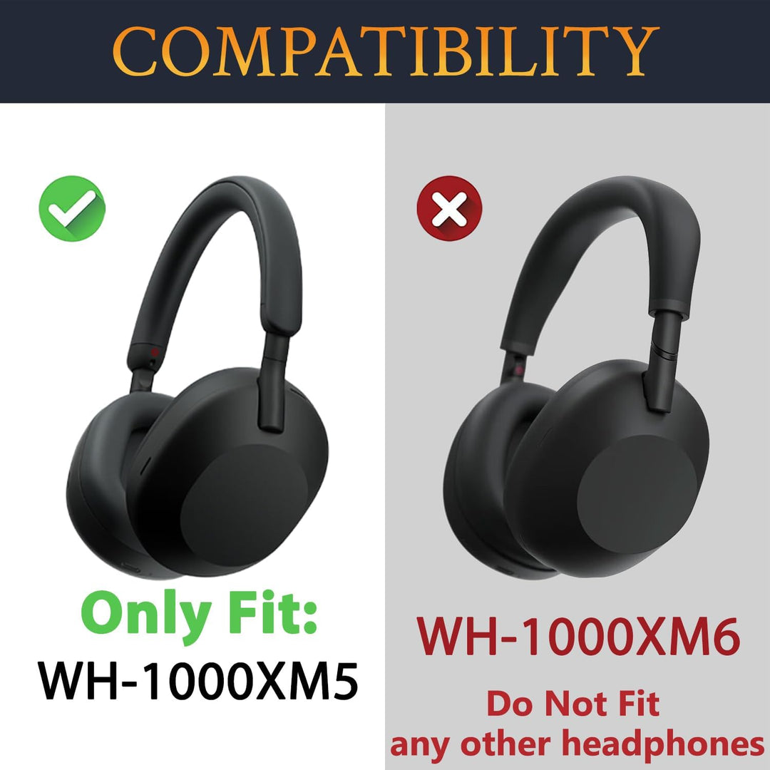 SOULWIT Lammfell Ersatzpolster Ersatz Ohrpolster für Sony WH-1000XM5 (WH1000XM5) Geräuschunterdrücku