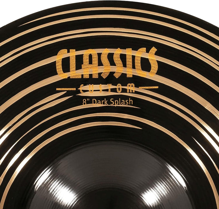 Meinl Cymbals Classics Custom Dark Splash 8 Zoll (Video) Schlagzeug Becken (20,32cm) B12 Bronze, Dun