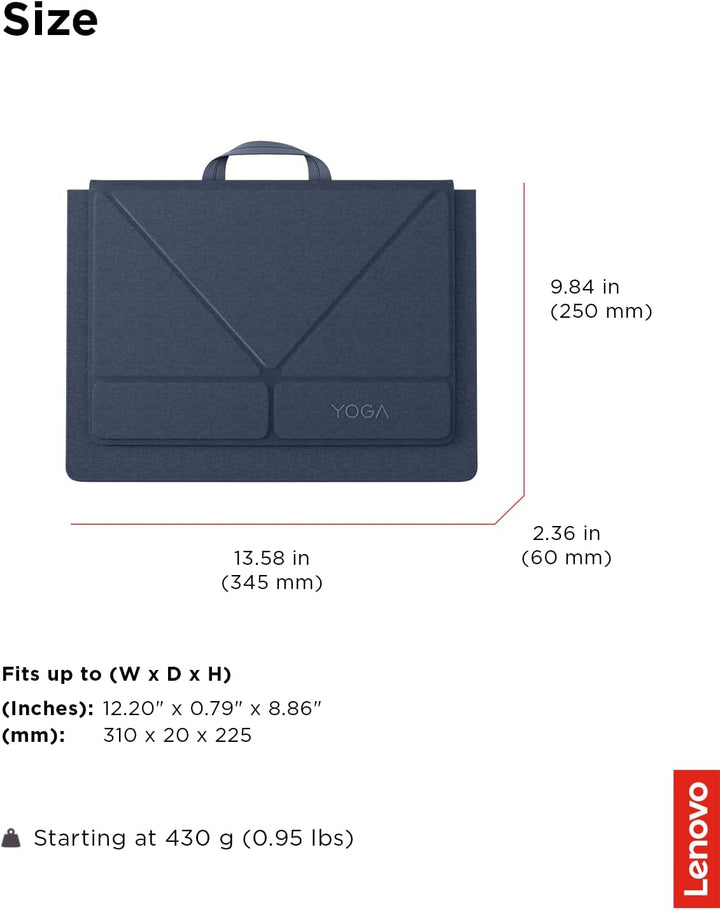 Lenovo Yoga Laptop Tote Sleeve | Flexibel Laptophülle 14 Zoll | Schlank und Leicht | Farbe Cosmic Bl