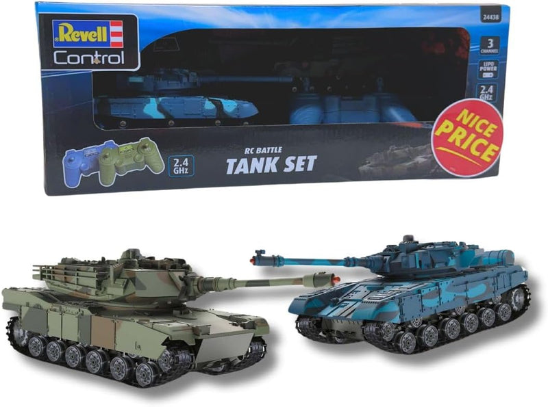 Revell Control RC Battle Set Battlefield Tanks I Massstab 1:52 I Zwei detailgetreue Panzermodelle I