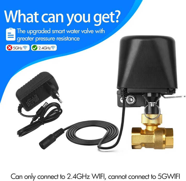 Smart Water Valve WIFI/Bluetooth Wasserventil Steuerung, Sprachsteuerung Wasserventil Kompatibel mit