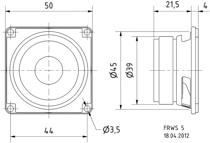 Visaton FRWS 5 4 W schwarz – Lautsprecher (150 – 20.000 Hz, schwarz, kabelgebunden, -25 – 70 °C)