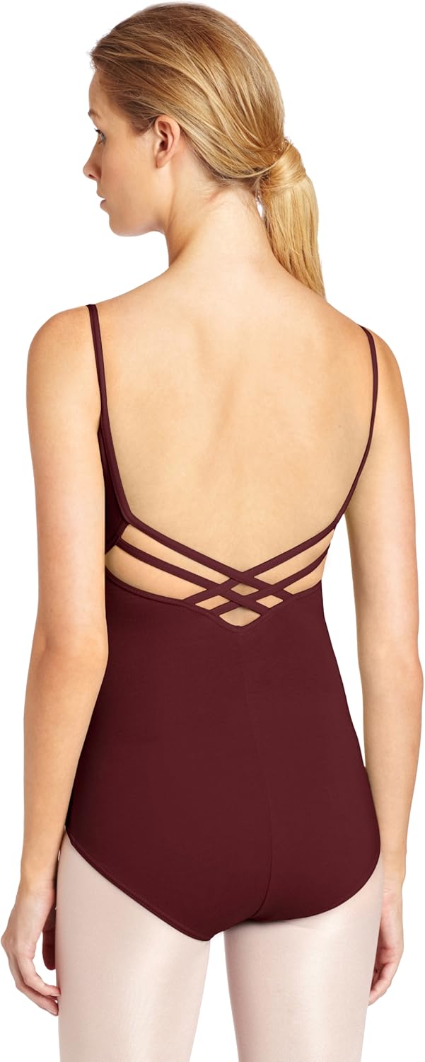 Capezio Damen Turnanzug mit V-Ausschnitt, hunter green, S, Burgunderfarben