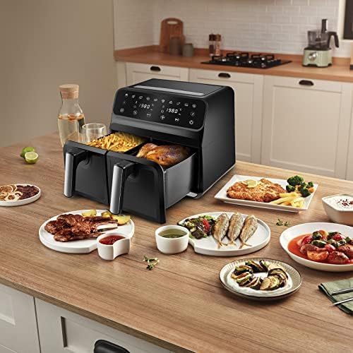 Karaca Multifry XXXL 4+4 Liter Digital Twin Twin Airfryer - Gesündere und Köstliche Zubereitung von