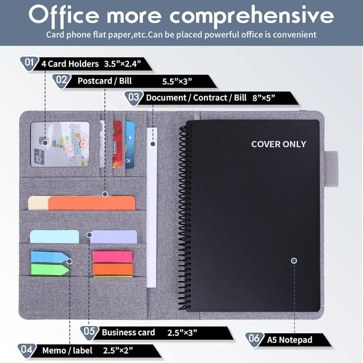 Ditiord Notizbuchhülle in Executive-Grösse für Rocketbook, 22,4 x 15,2 cm, wasserdichter Stoff, mehr