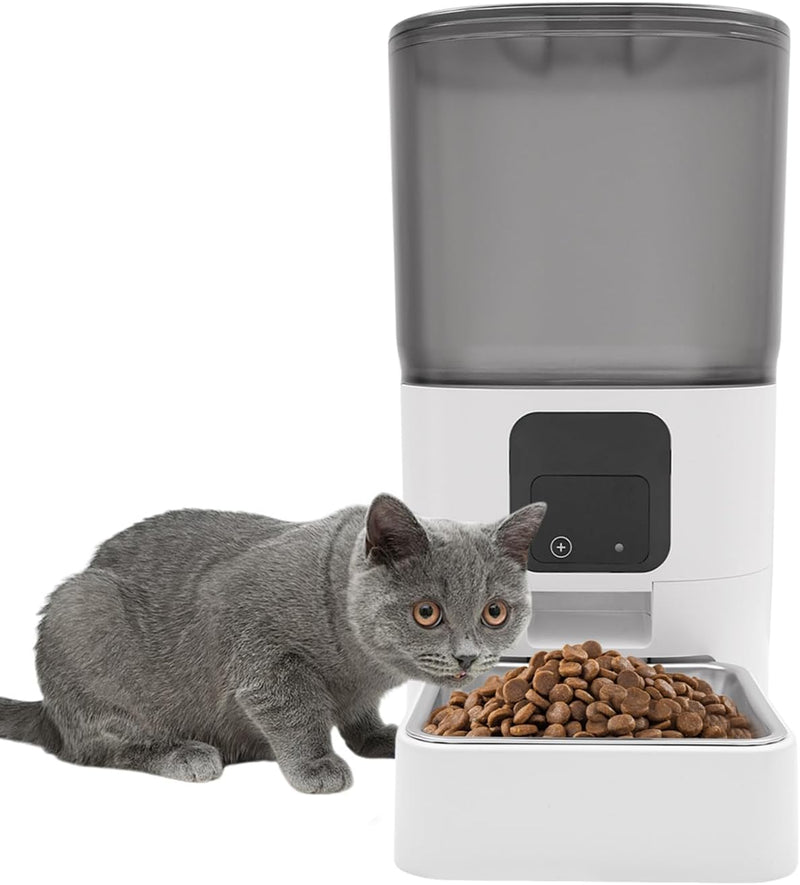 6L Futterautomat Katze Automatischer Futterspender Pet Feeder mit Timer 1-12 Mahlzeiten Automatische